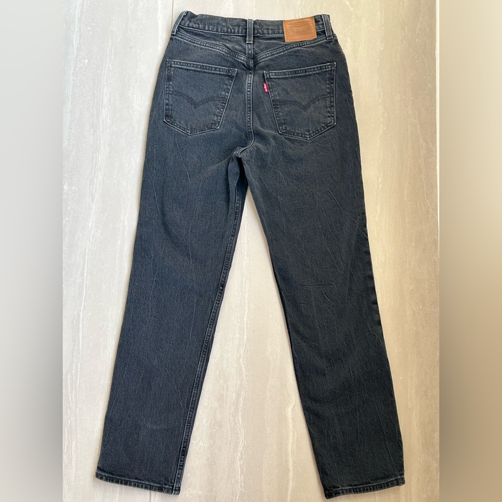 Levi's Charcoal Slim Straight Jeans - Picture 9 of 14